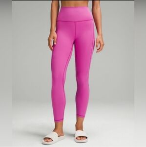 NWT 🍋 Lululemon 🍋 Wunder Train  25"  size 8 POW PINK TONE